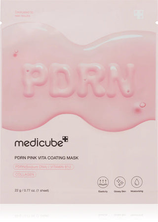Sachet rose MEDICUBE PDRN Pink Vita Coating Mask, PDRN Sodium DNA, vitamine B12 et collagene, 22g 1 masque