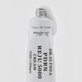 Dr.Althea PDRN Reju 5000 Cream - tube gros plan embout metallique et typographie PDRN 5000ppm
