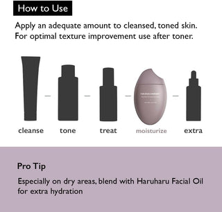 Haruharu Wonder Black Rice Hyaluronic Cream - routine en 5 etapes et conseil pro pour zones seches