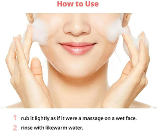 COSRX Low pH Good Morning Cleanser - mode d'emploi, massage doux sur visage humide puis rincage