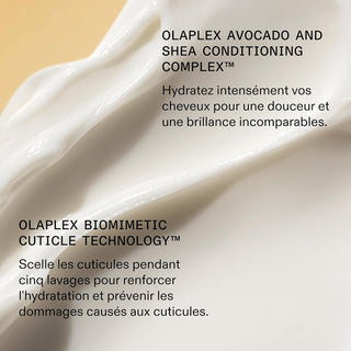 Olaplex Rich Hydration Mask - texture cremeuse blanche avec complexe avocat karite et technologie cuticule