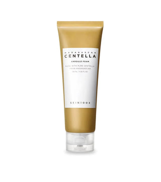 Tube dore SKIN1004 Madagascar Centella Ampoule Foam sur fond blanc - 125 ml