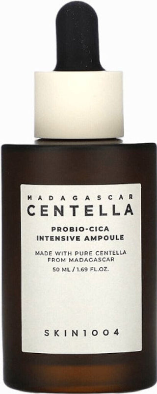 Flacon compte-gouttes ambré SKIN1004 Madagascar Centella Probio-Cica Intensive Ampoule 50ml vue frontale