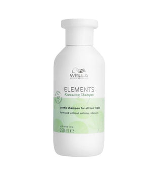 Wella Elements Renewing Shampoo - flacon blanc rond 250ml avec etiquette verte aloe vera